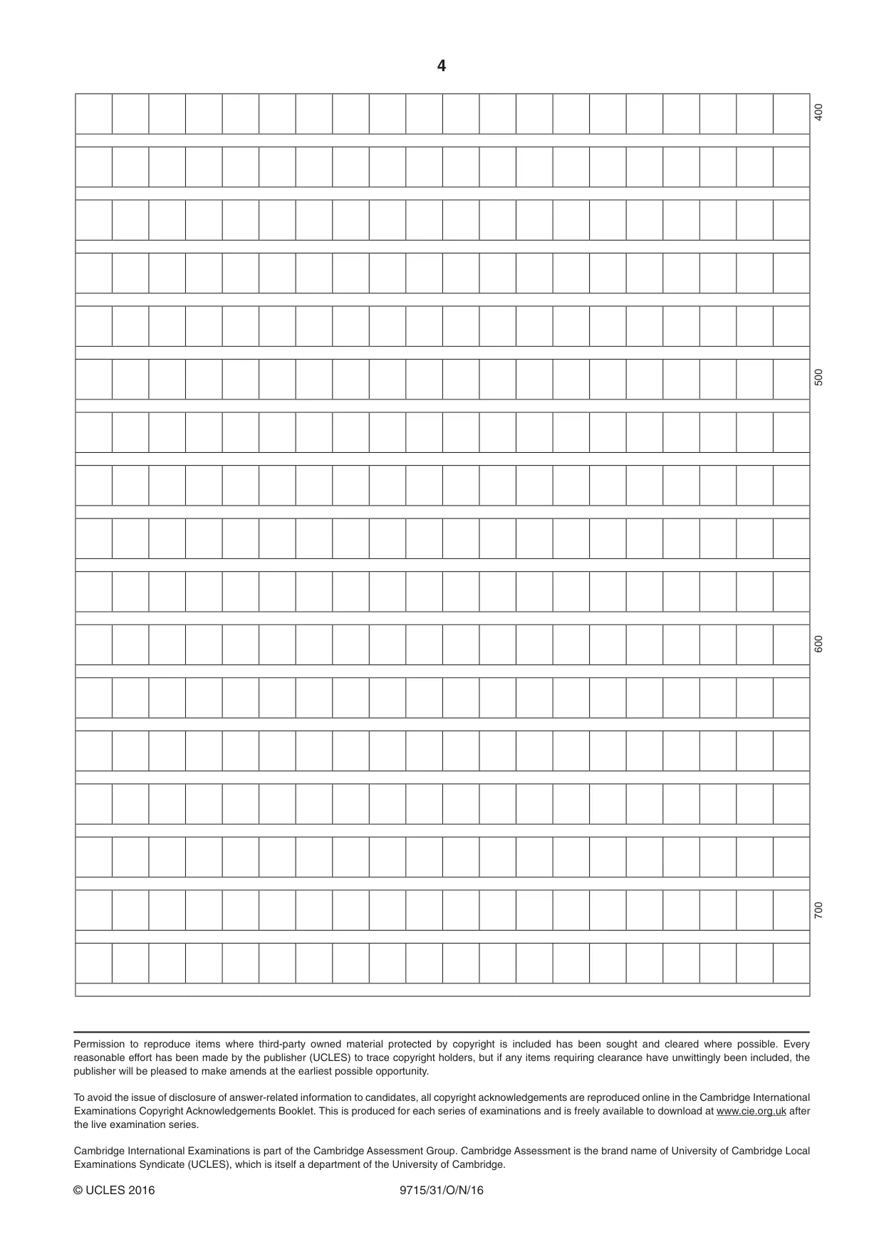 Cambridge A Level Chinese (A Level only) 9715 2016 Oct/Nov Paper 3 · Variant 1 question paper, page 4 of 4