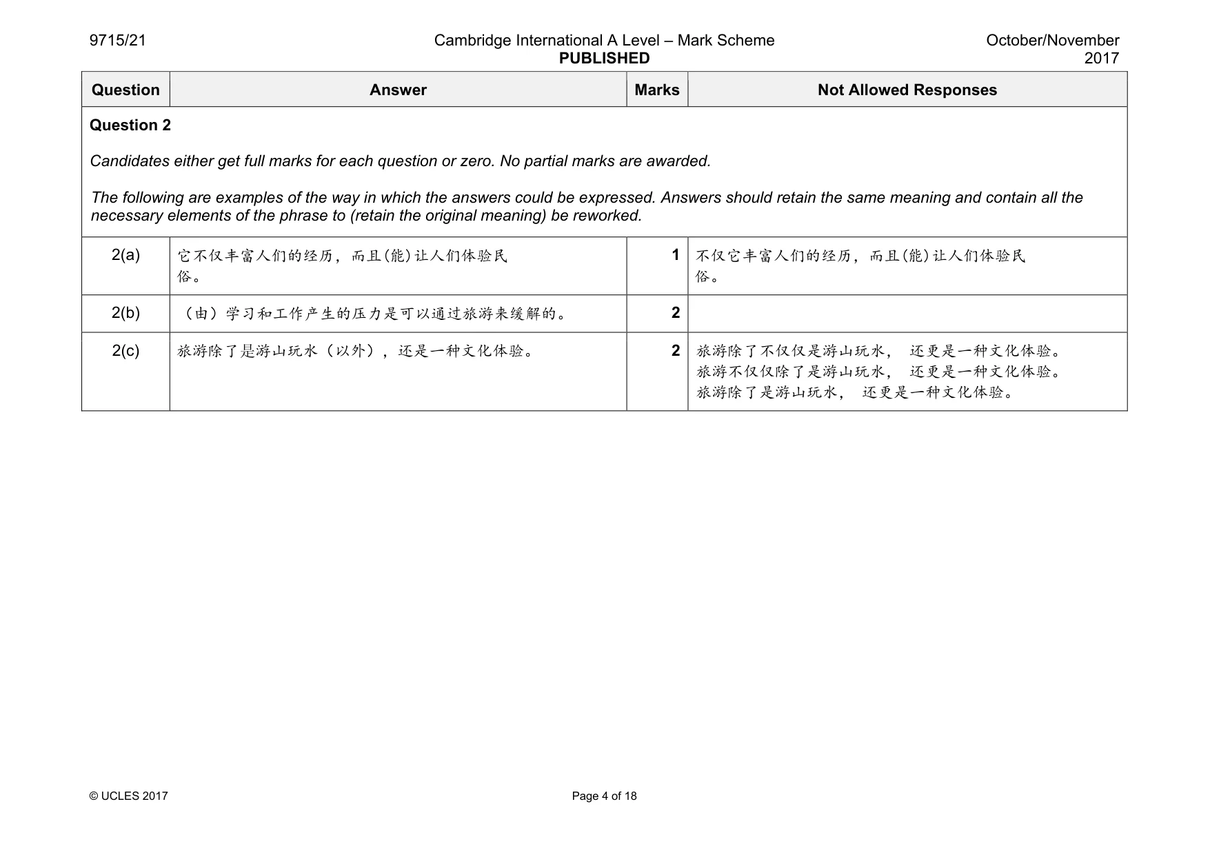 Mark scheme, page 4 of 18