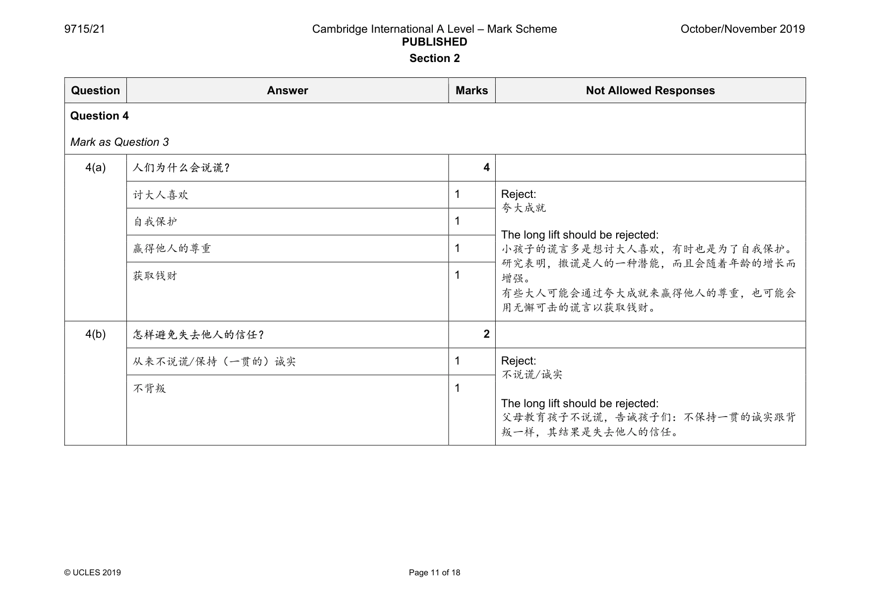 Mark scheme, page 11 of 18