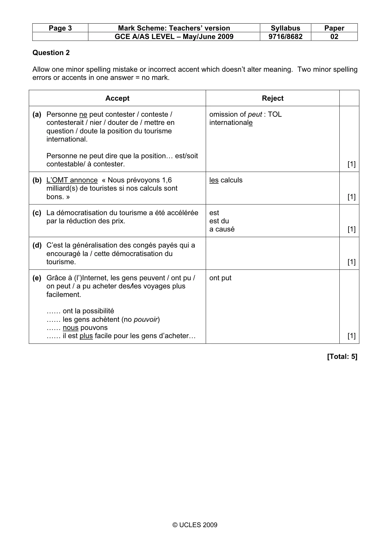 Mark scheme, page 3 of 12