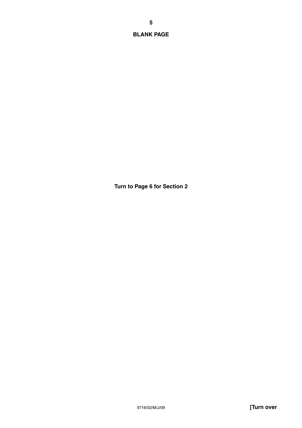 Cambridge A Level French (A Level only) 9716 2009 May/June Paper 2 · Variant 1 question paper, page 5 of 8