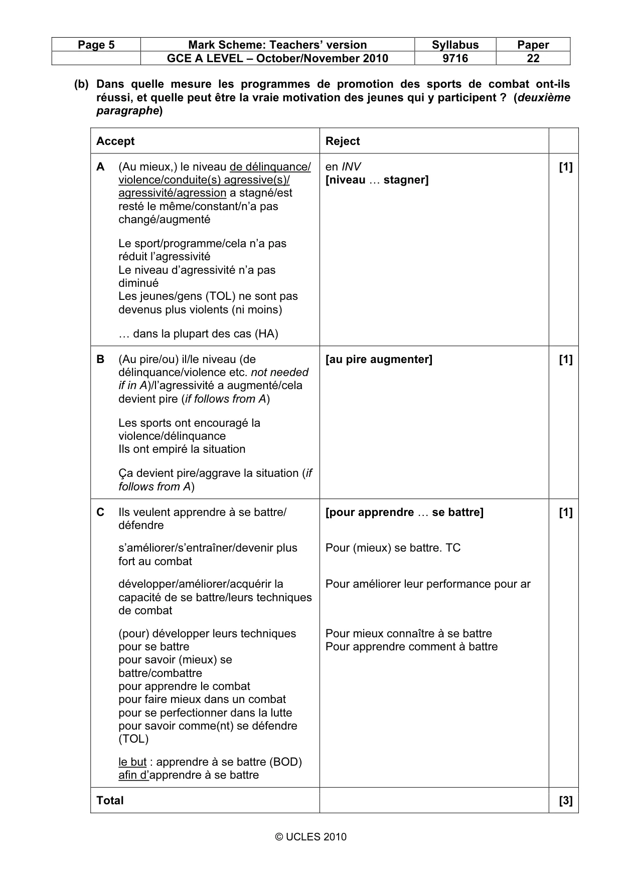 Mark scheme, page 5 of 17
