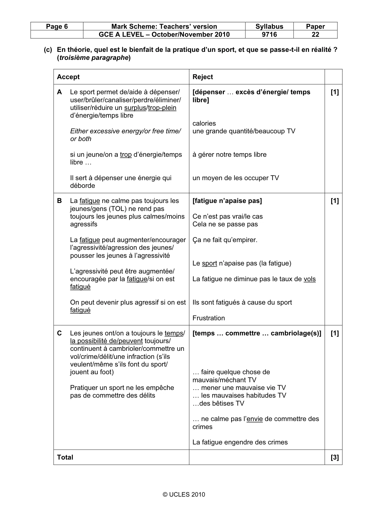 Mark scheme, page 6 of 17