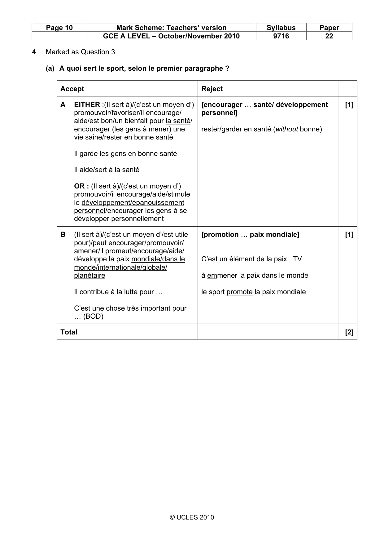Mark scheme, page 10 of 17