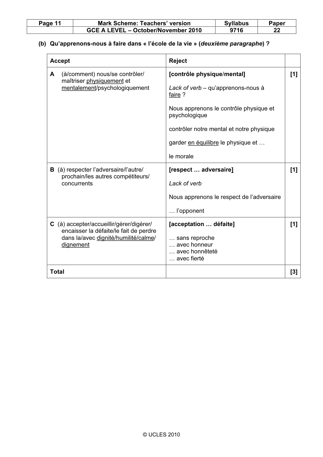 Mark scheme, page 11 of 17