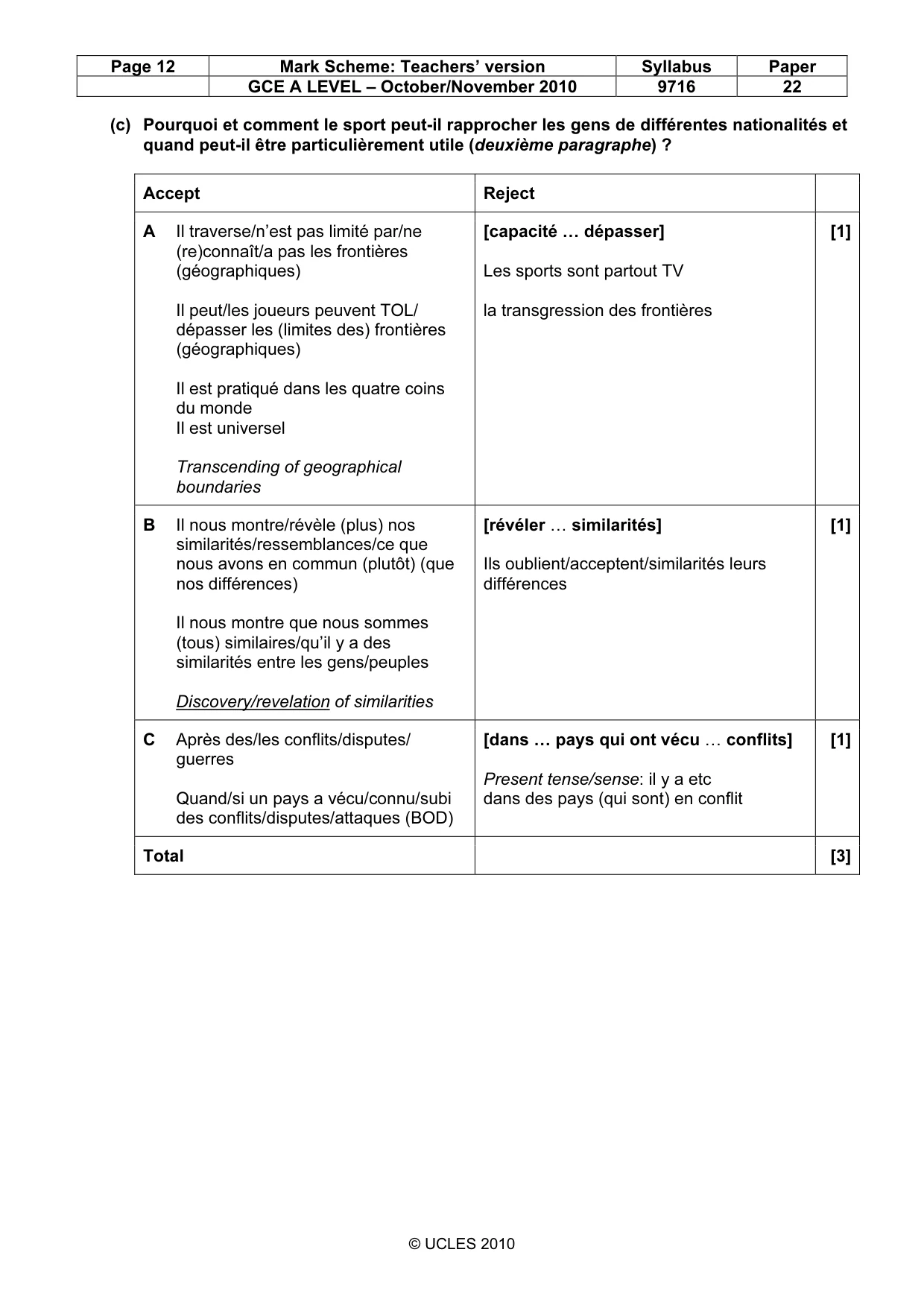 Mark scheme, page 12 of 17