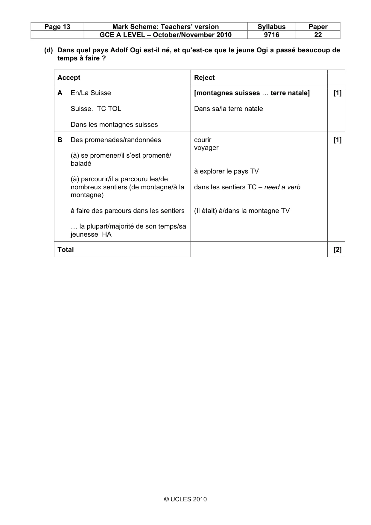 Mark scheme, page 13 of 17