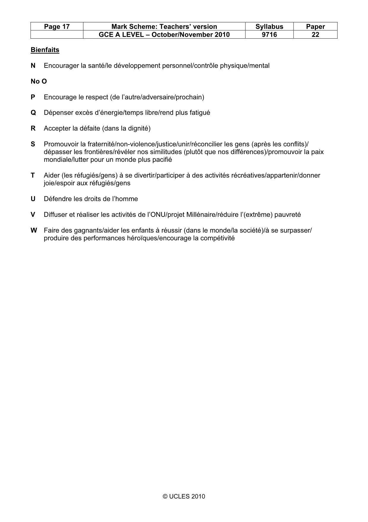 Mark scheme, page 17 of 17