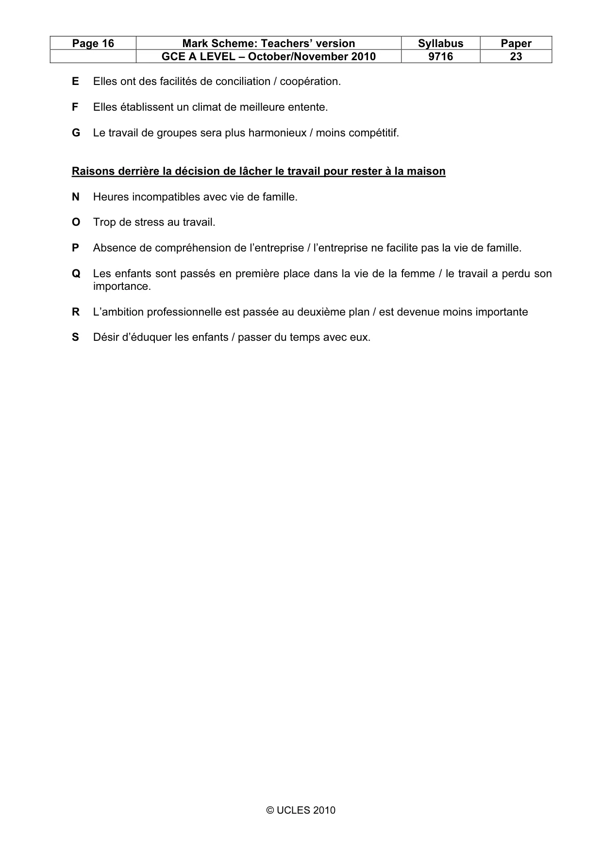 Mark scheme, page 16 of 16