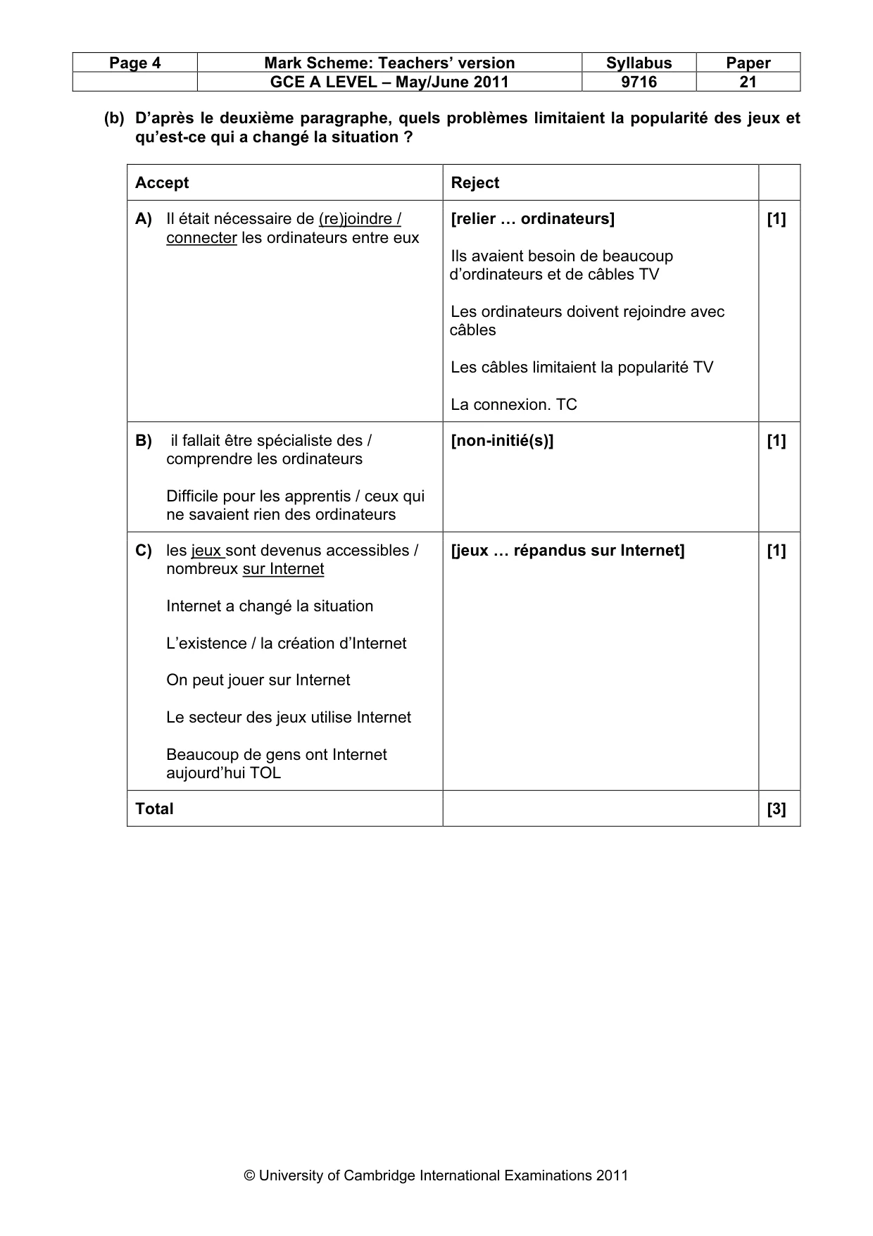 Mark scheme, page 4 of 12