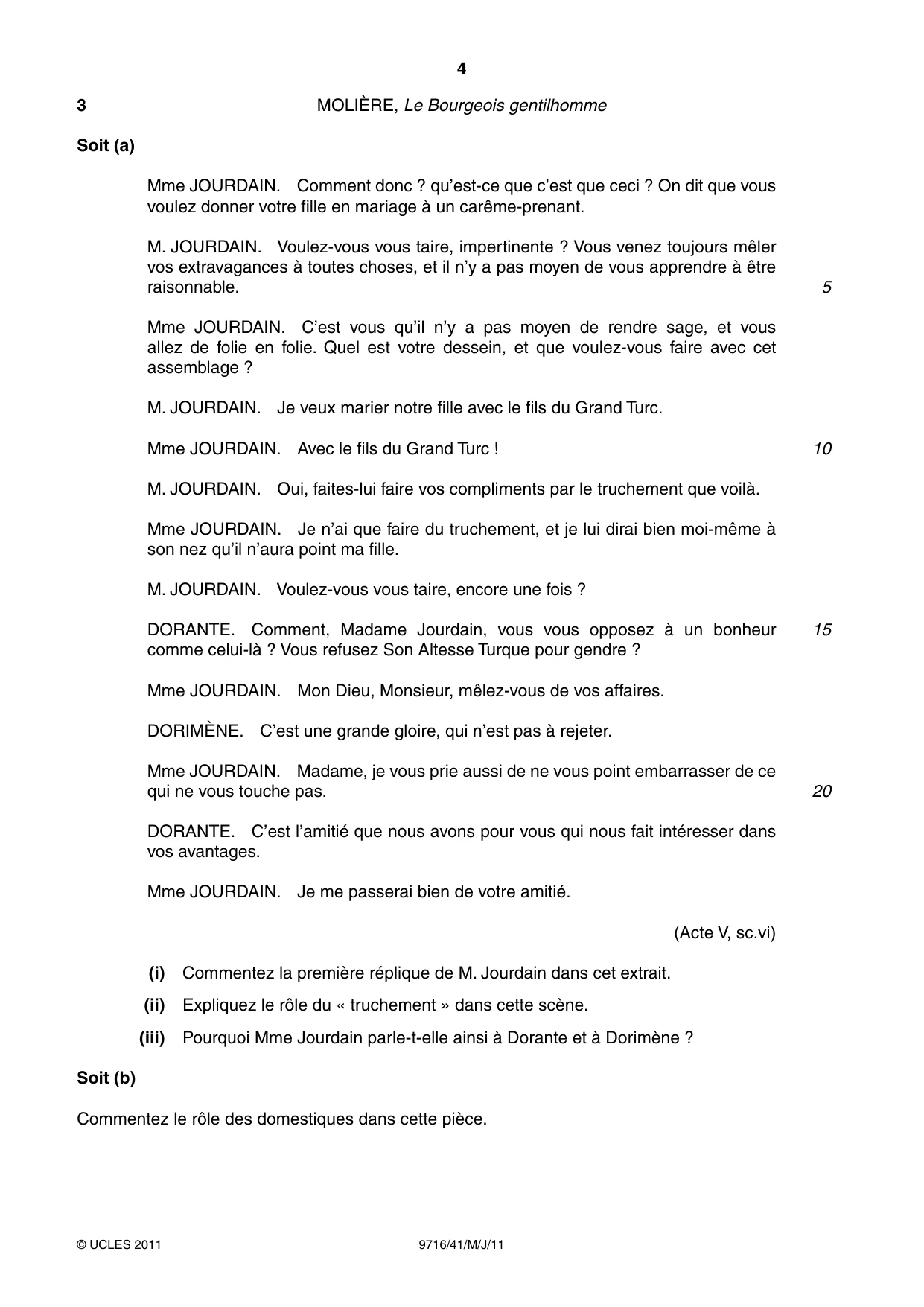 Cambridge A Level French (A Level only) 9716 2011 May/June Paper 4 · Variant 1 question paper, page 4 of 8
