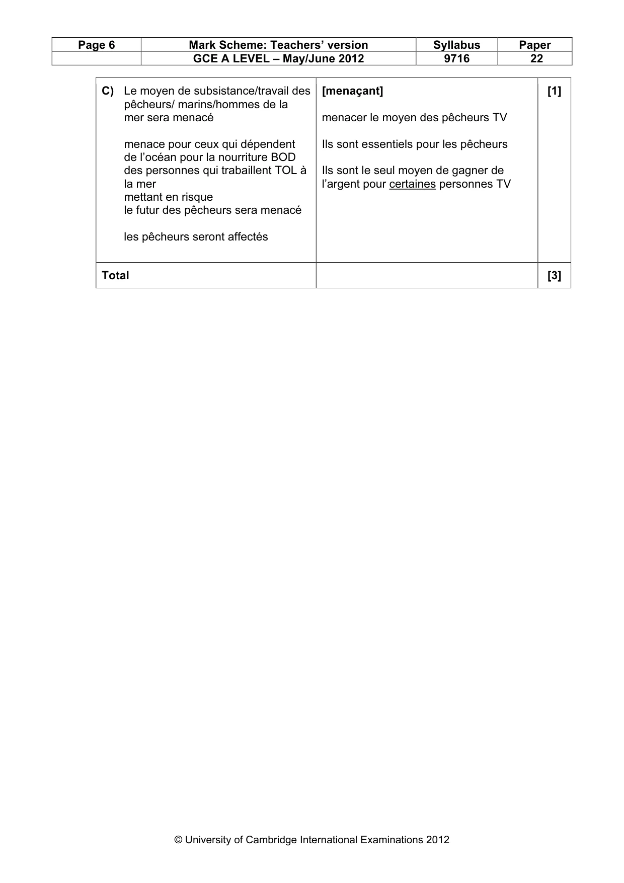 Mark scheme, page 6 of 19