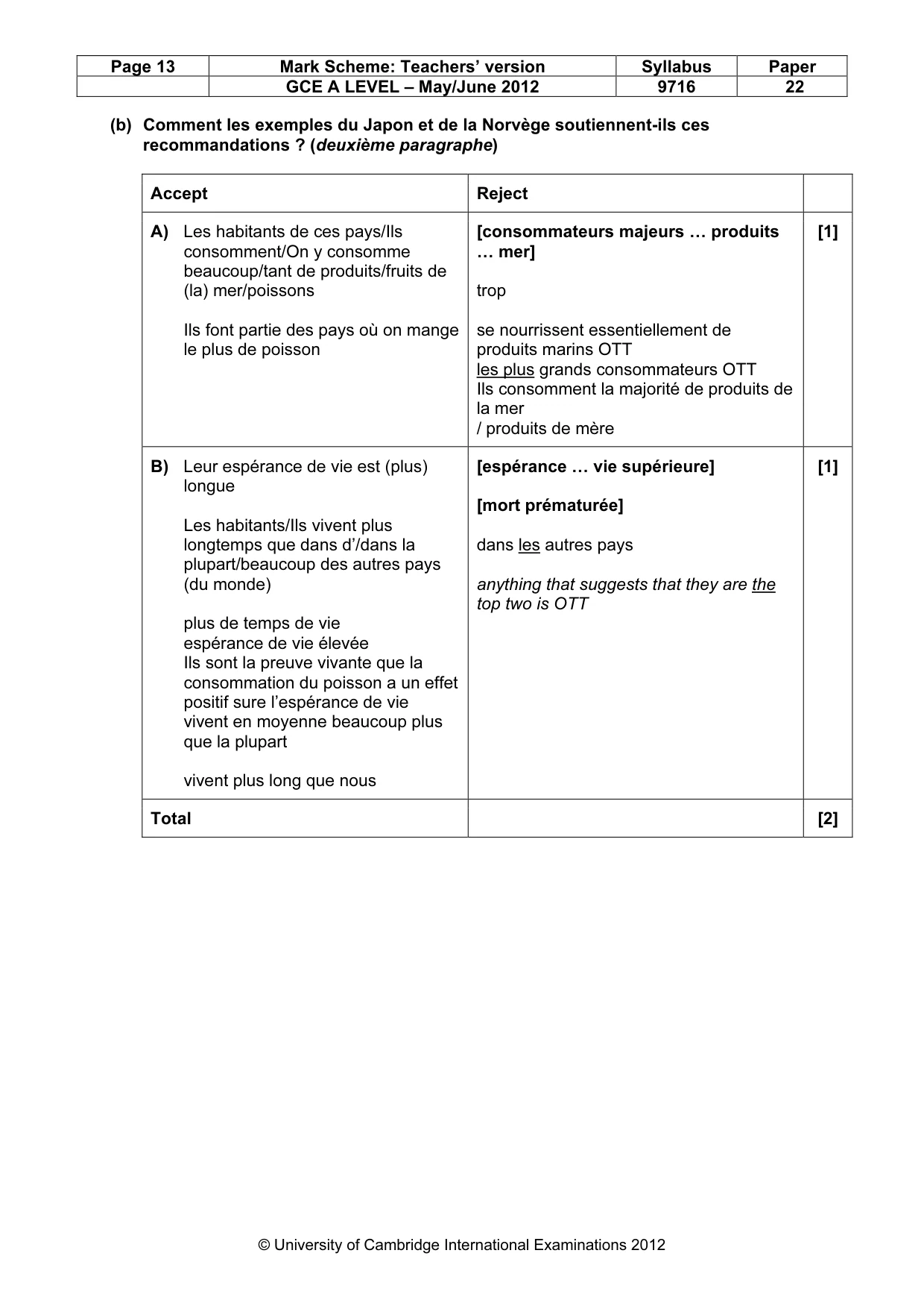 Mark scheme, page 13 of 19