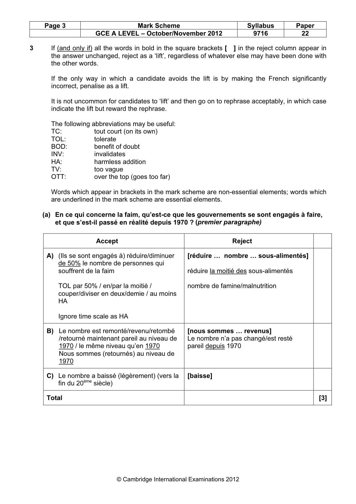Mark scheme, page 3 of 13