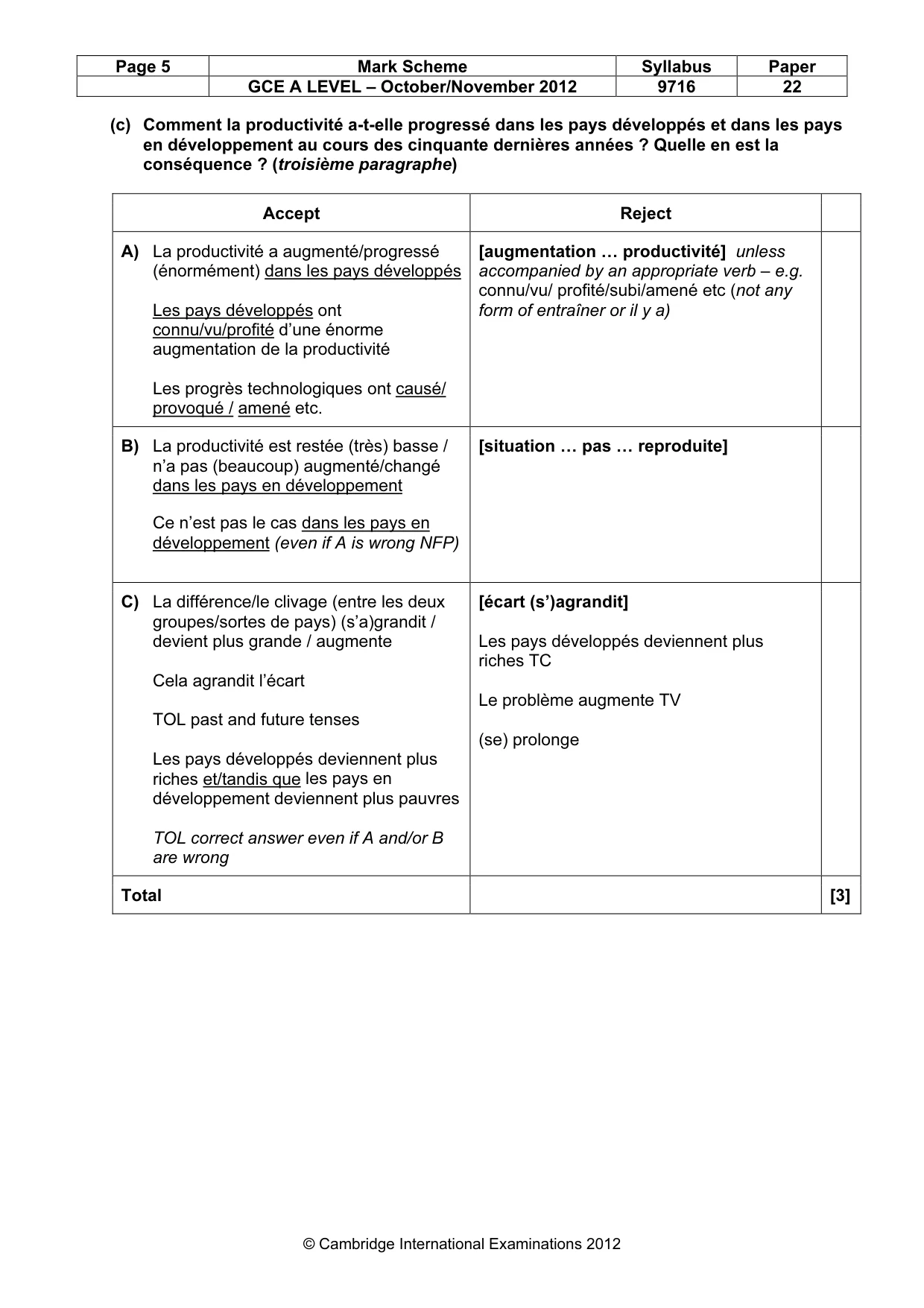 Mark scheme, page 5 of 13