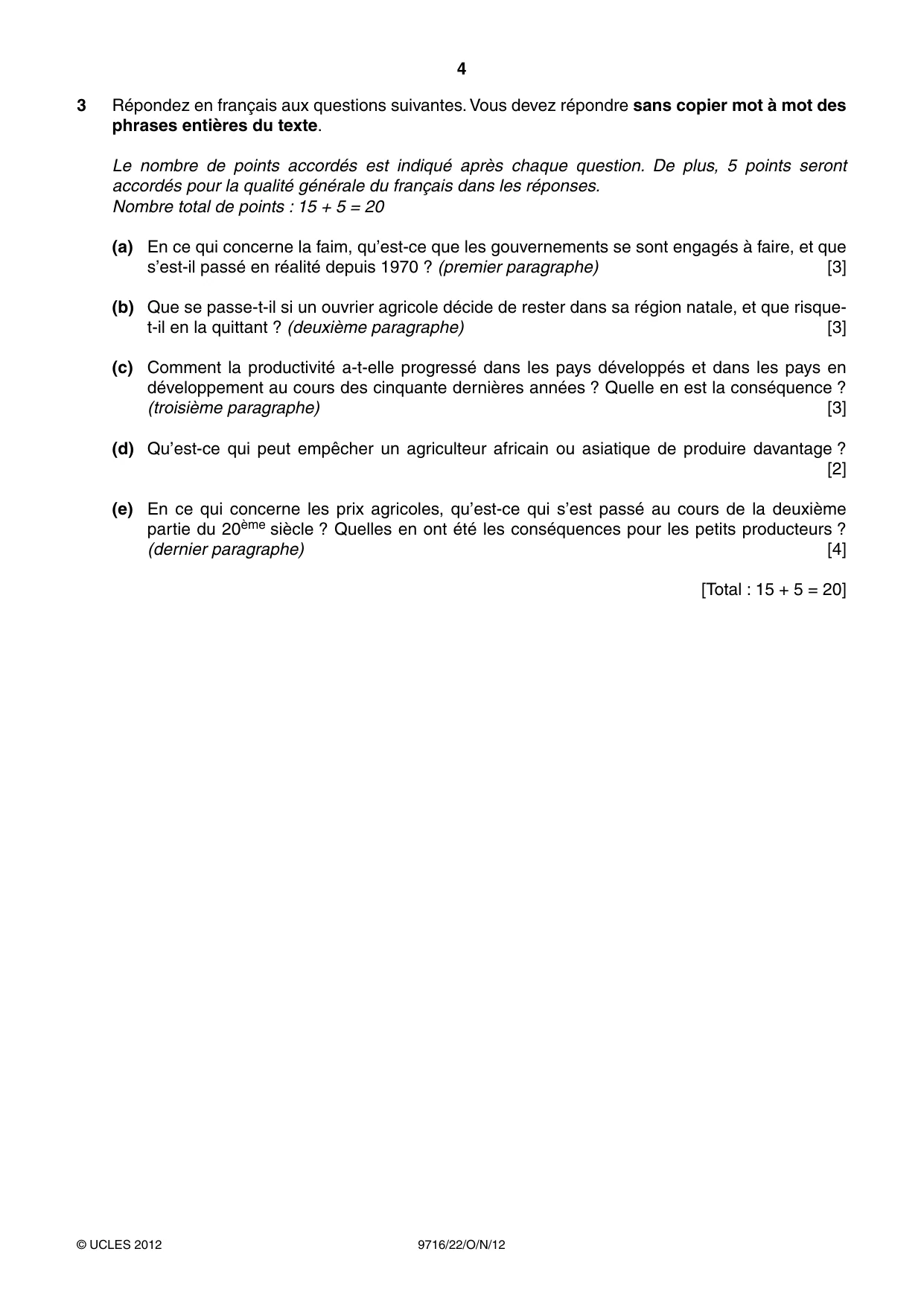 Cambridge A Level French (A Level only) 9716 2012 Oct/Nov Paper 2 · Variant 2 question paper, page 4 of 8