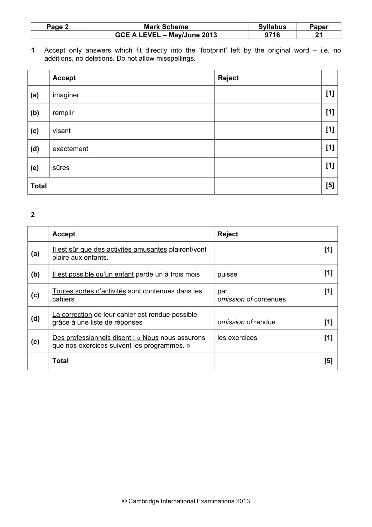 Mark scheme, page 2 of 12