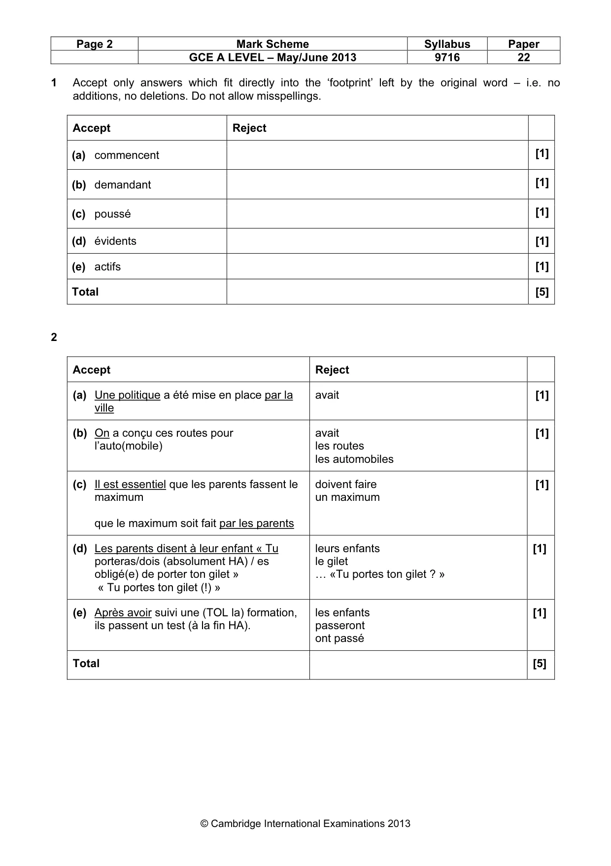 Mark scheme, page 2 of 12