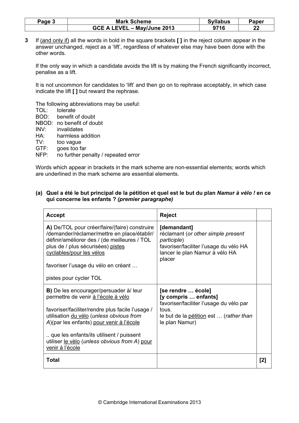 Mark scheme, page 3 of 12
