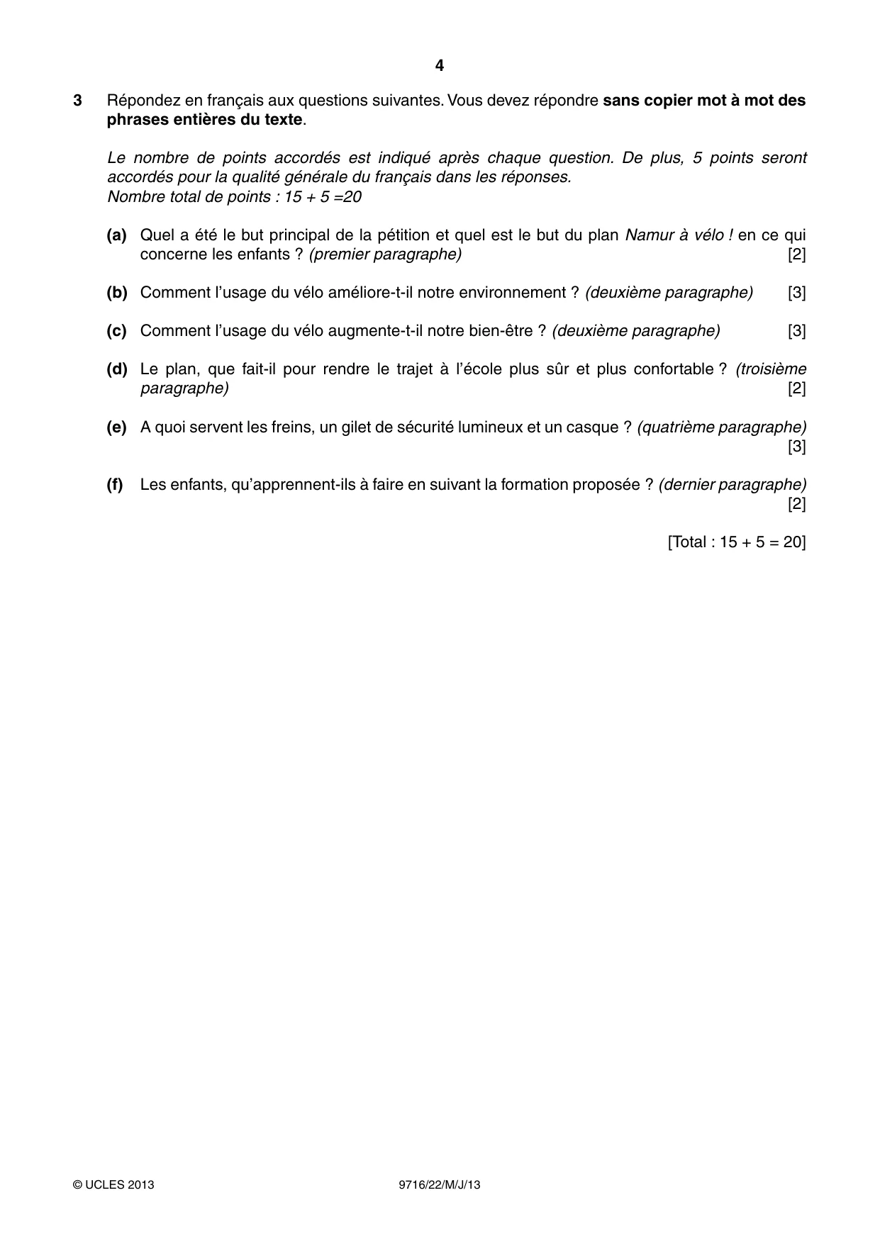 Cambridge A Level French (A Level only) 9716 2013 May/June Paper 2 · Variant 2 question paper, page 4 of 8