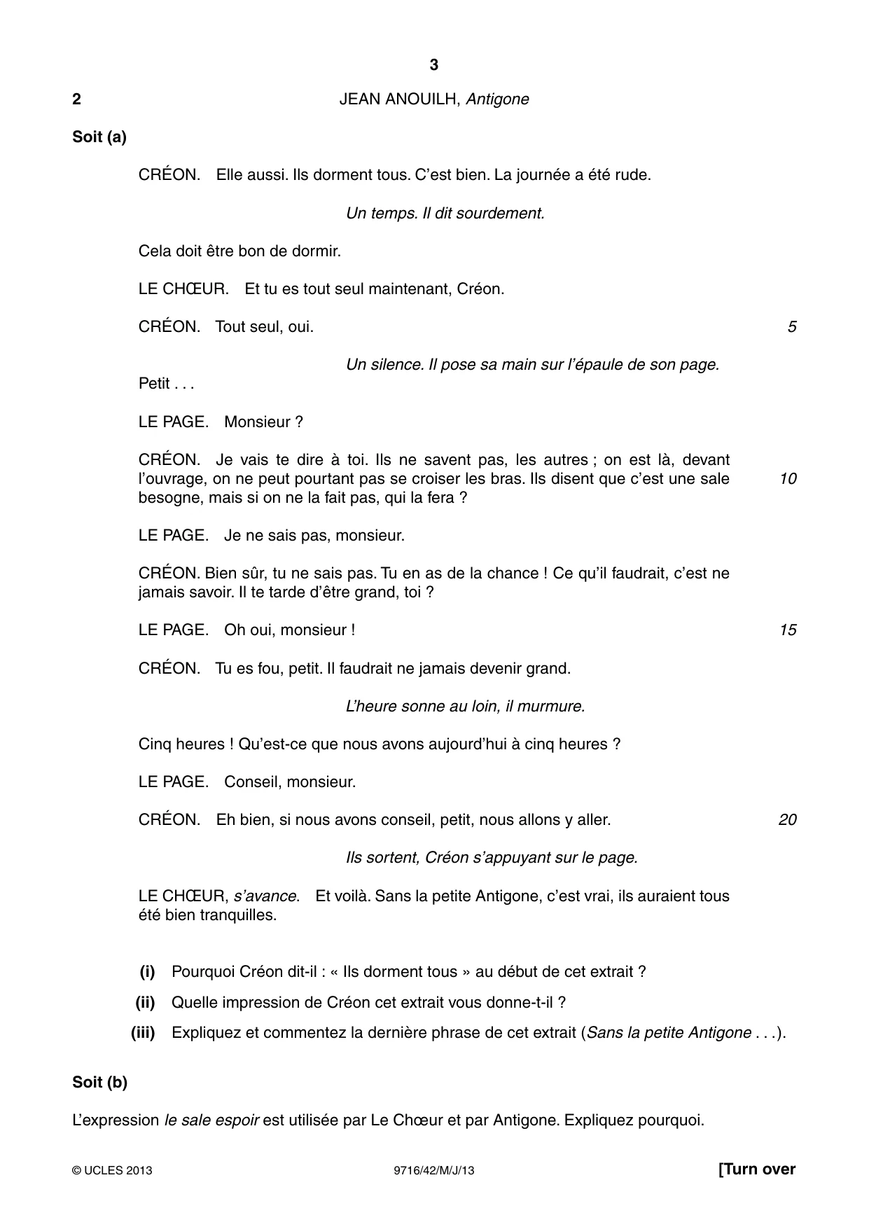 Cambridge A Level French (A Level only) 9716 2013 May/June Paper 4 · Variant 2 question paper, page 3 of 8