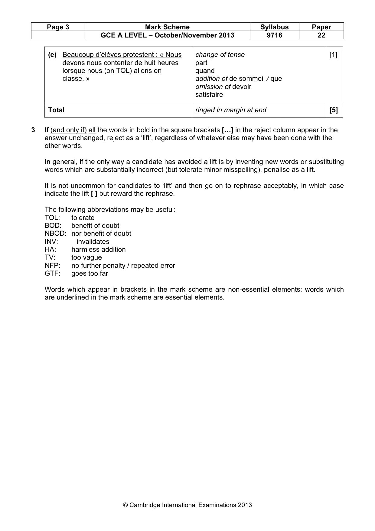 Mark scheme, page 3 of 16
