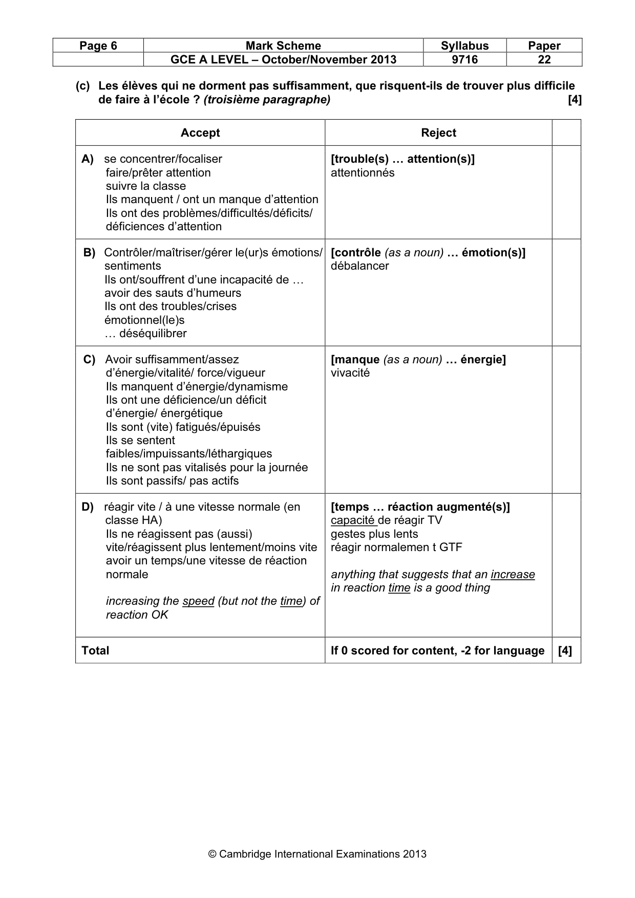 Mark scheme, page 6 of 16