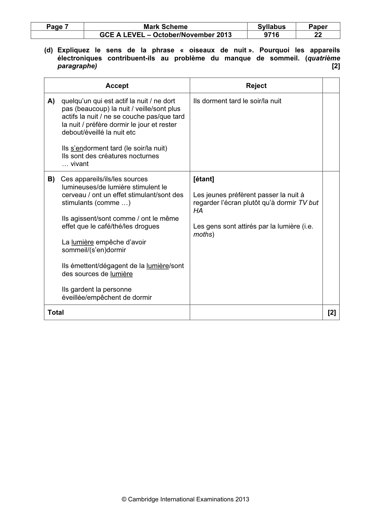 Mark scheme, page 7 of 16