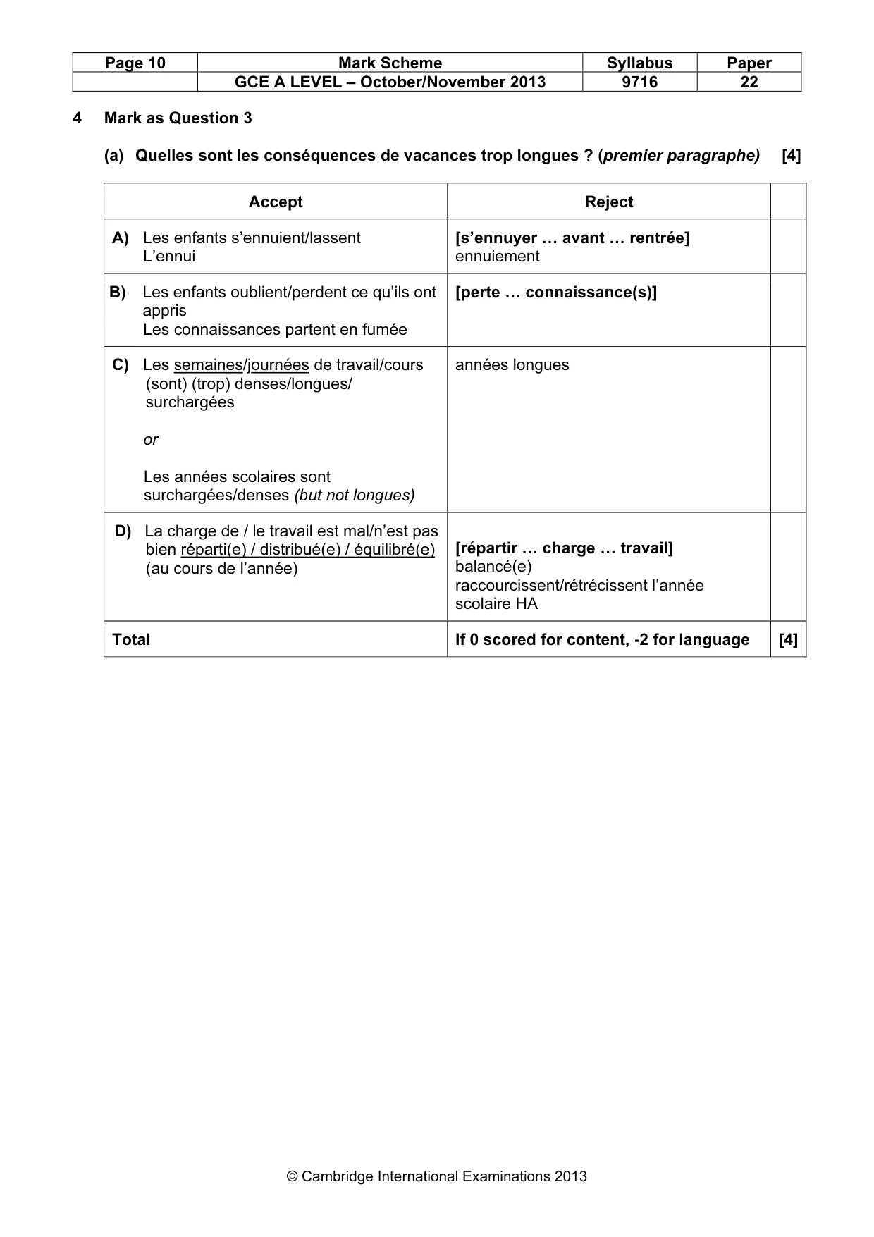 Mark scheme, page 10 of 16