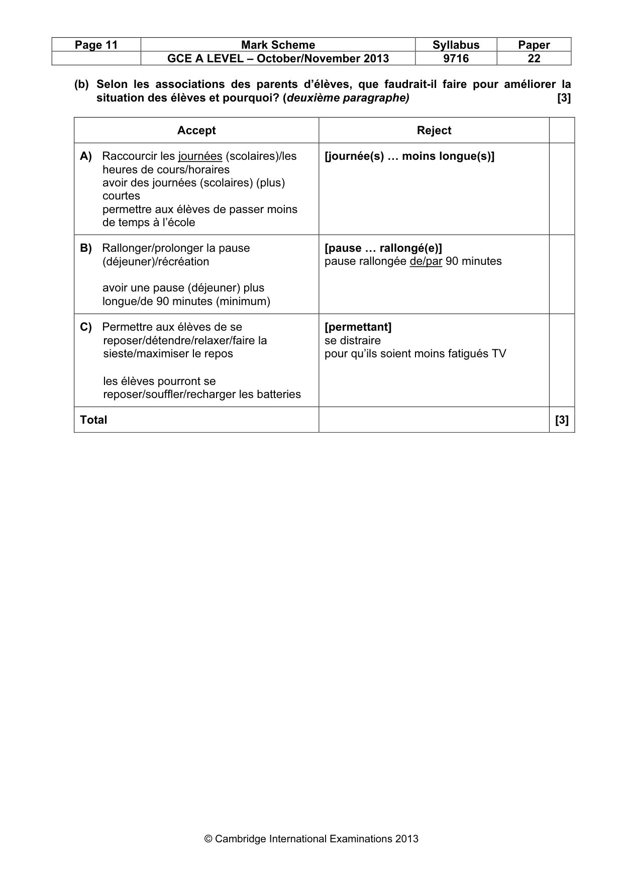 Mark scheme, page 11 of 16