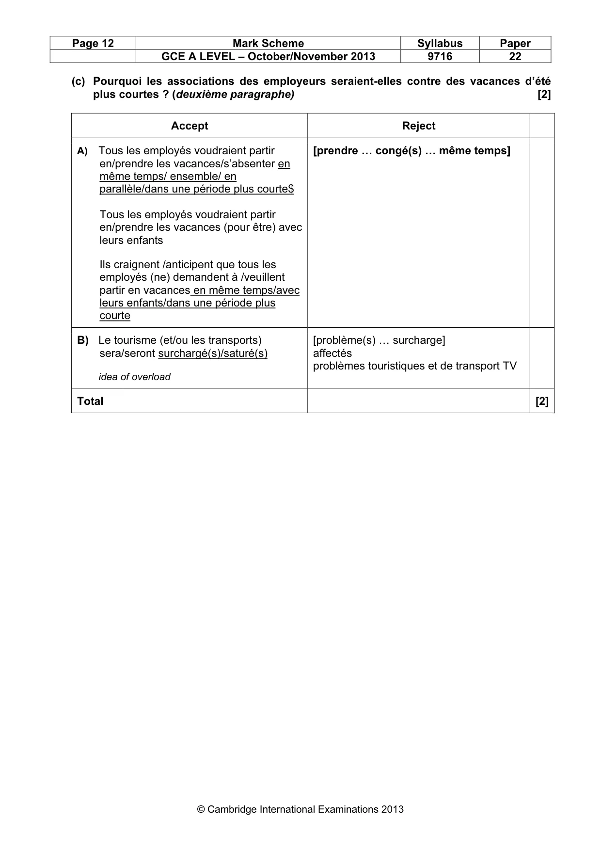 Mark scheme, page 12 of 16