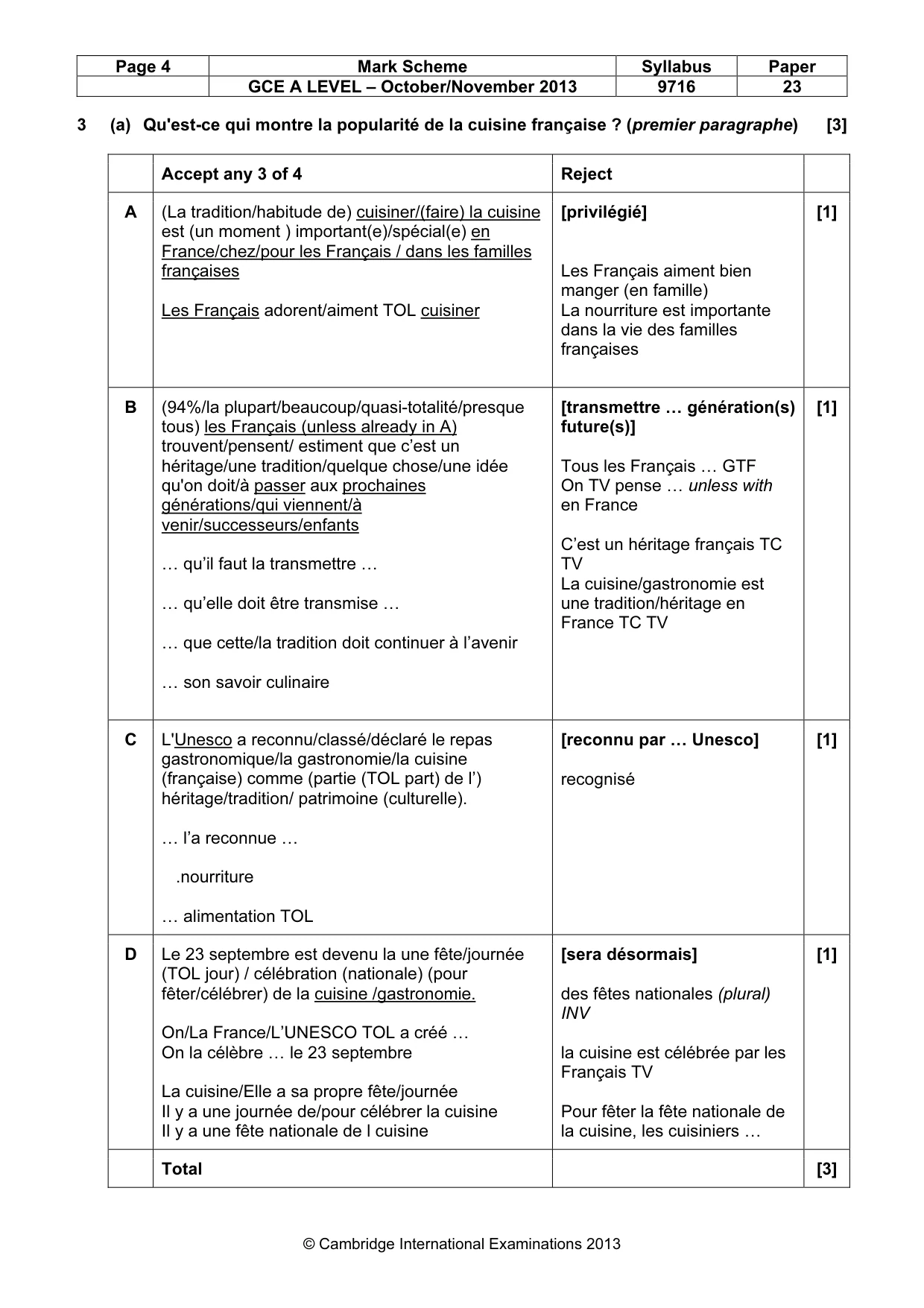 Mark scheme, page 4 of 14