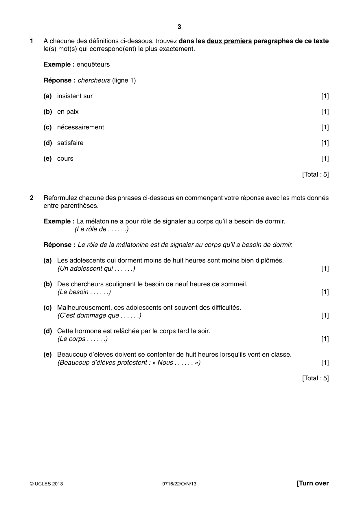 Cambridge A Level French (A Level only) 9716 2013 Oct/Nov Paper 2 · Variant 2 question paper, page 3 of 8
