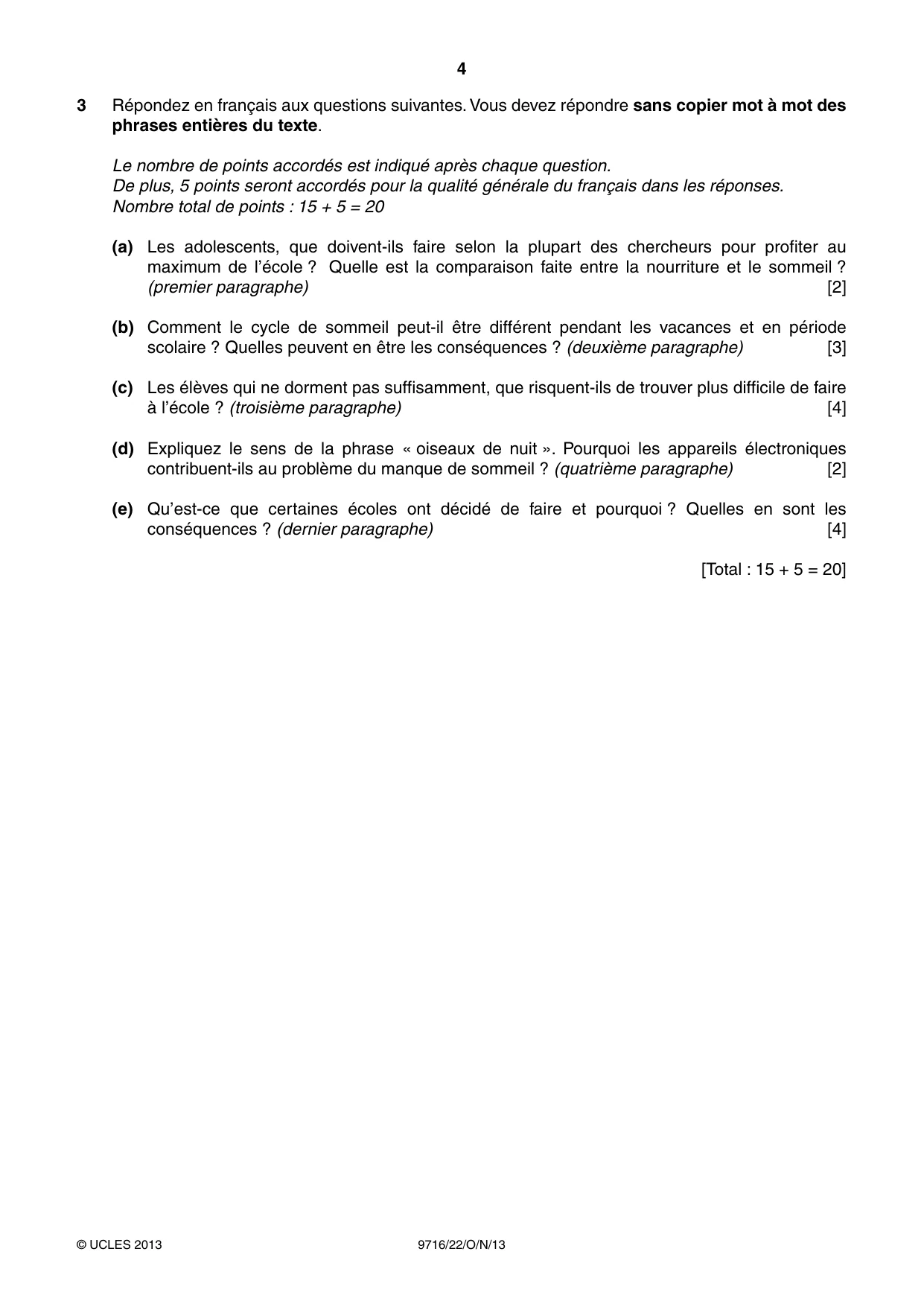 Cambridge A Level French (A Level only) 9716 2013 Oct/Nov Paper 2 · Variant 2 question paper, page 4 of 8