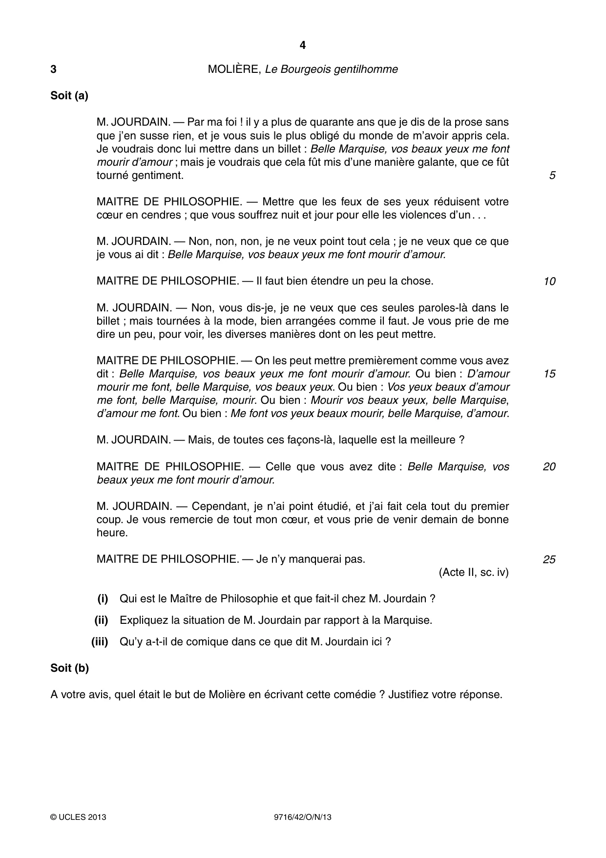 Cambridge A Level French (A Level only) 9716 2013 Oct/Nov Paper 4 · Variant 2 question paper, page 4 of 8