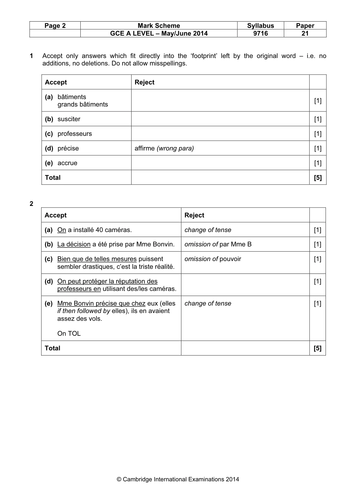 Mark scheme, page 2 of 12