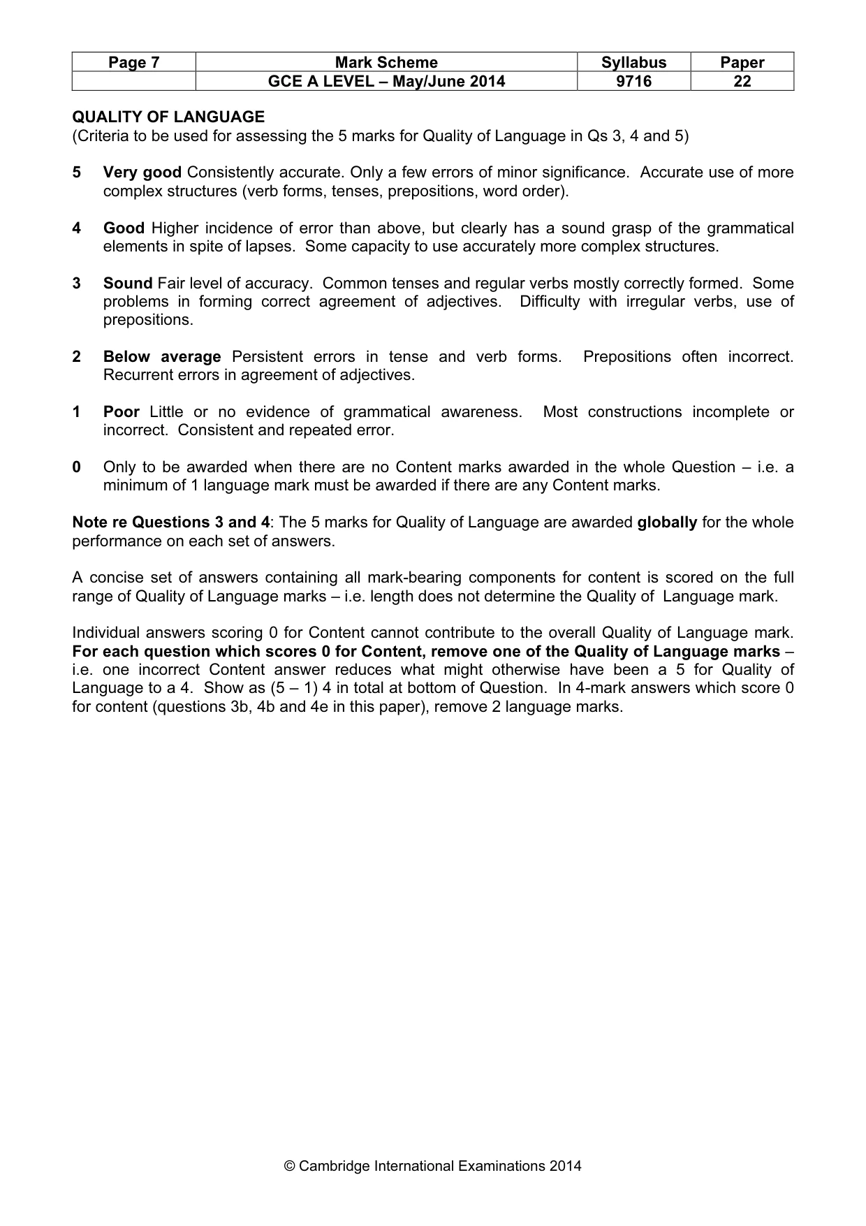 Mark scheme, page 7 of 12