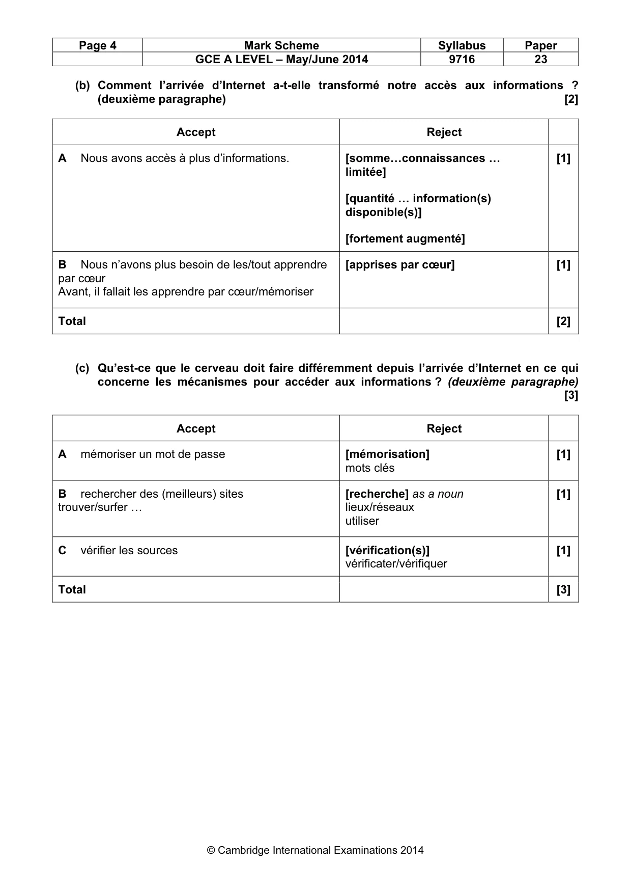 Mark scheme, page 4 of 12