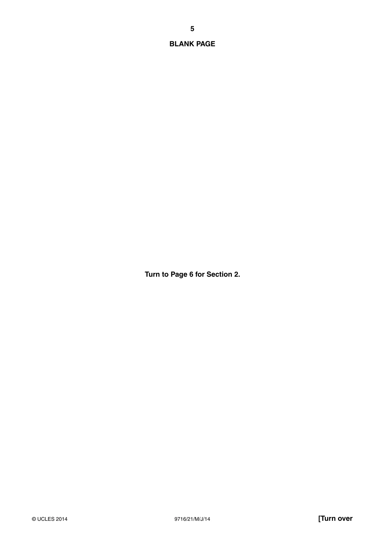 Cambridge A Level French (A Level only) 9716 2014 May/June Paper 2 · Variant 1 question paper, page 5 of 8