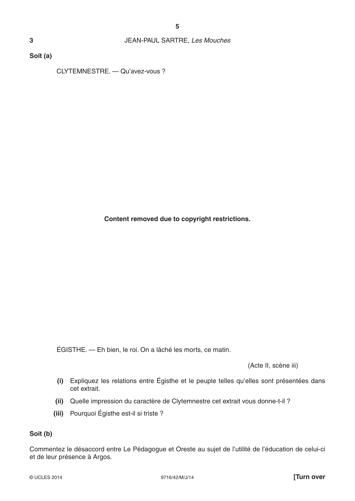 Cambridge A Level French (A Level only) 9716 2014 May/June Paper 4 · Variant 2 question paper, page 5 of 8