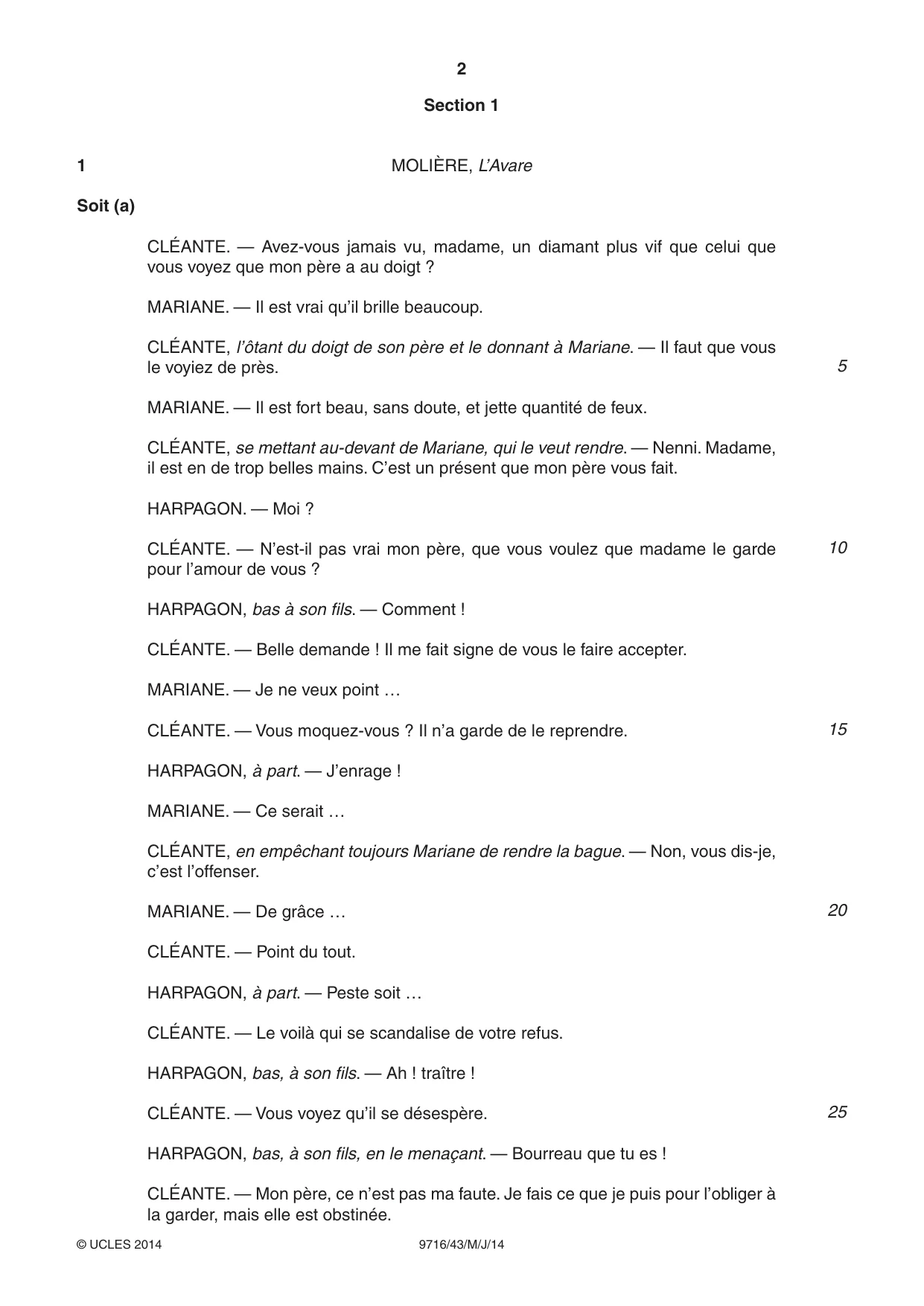 Cambridge A Level French (A Level only) 9716 2014 May/June Paper 4 · Variant 3 question paper, page 2 of 8