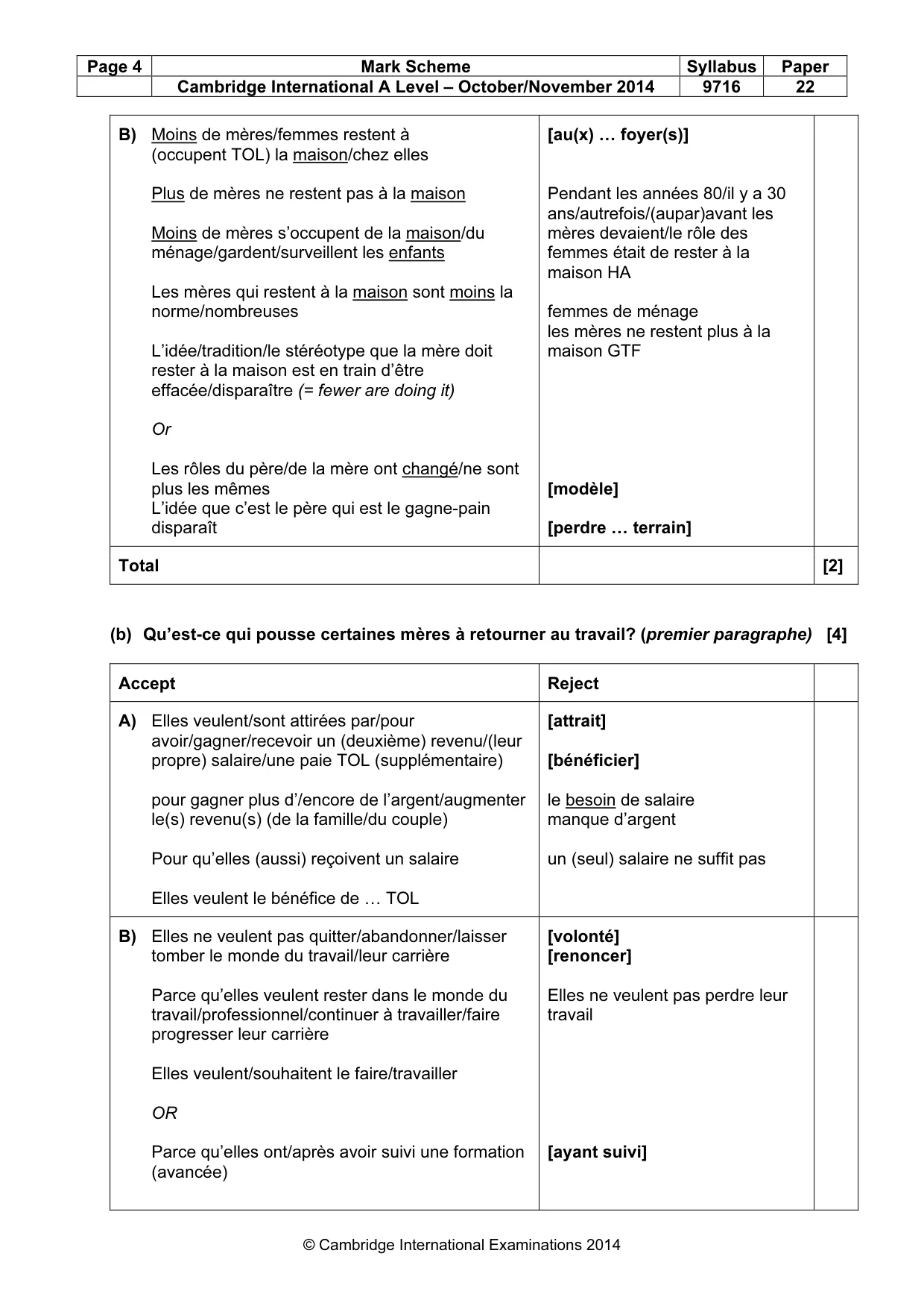 Mark scheme, page 4 of 14
