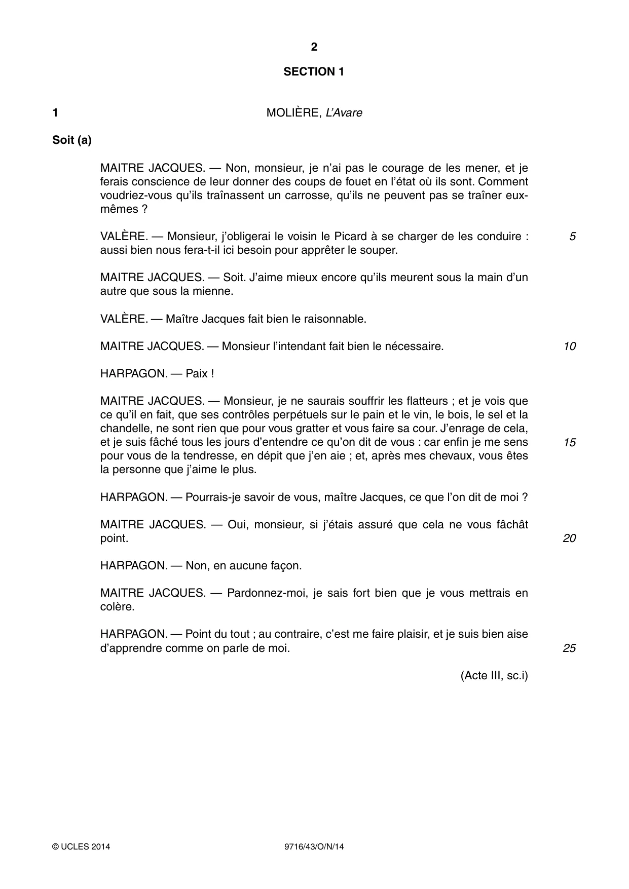Cambridge A Level French (A Level only) 9716 2014 Oct/Nov Paper 4 · Variant 3 question paper, page 2 of 8