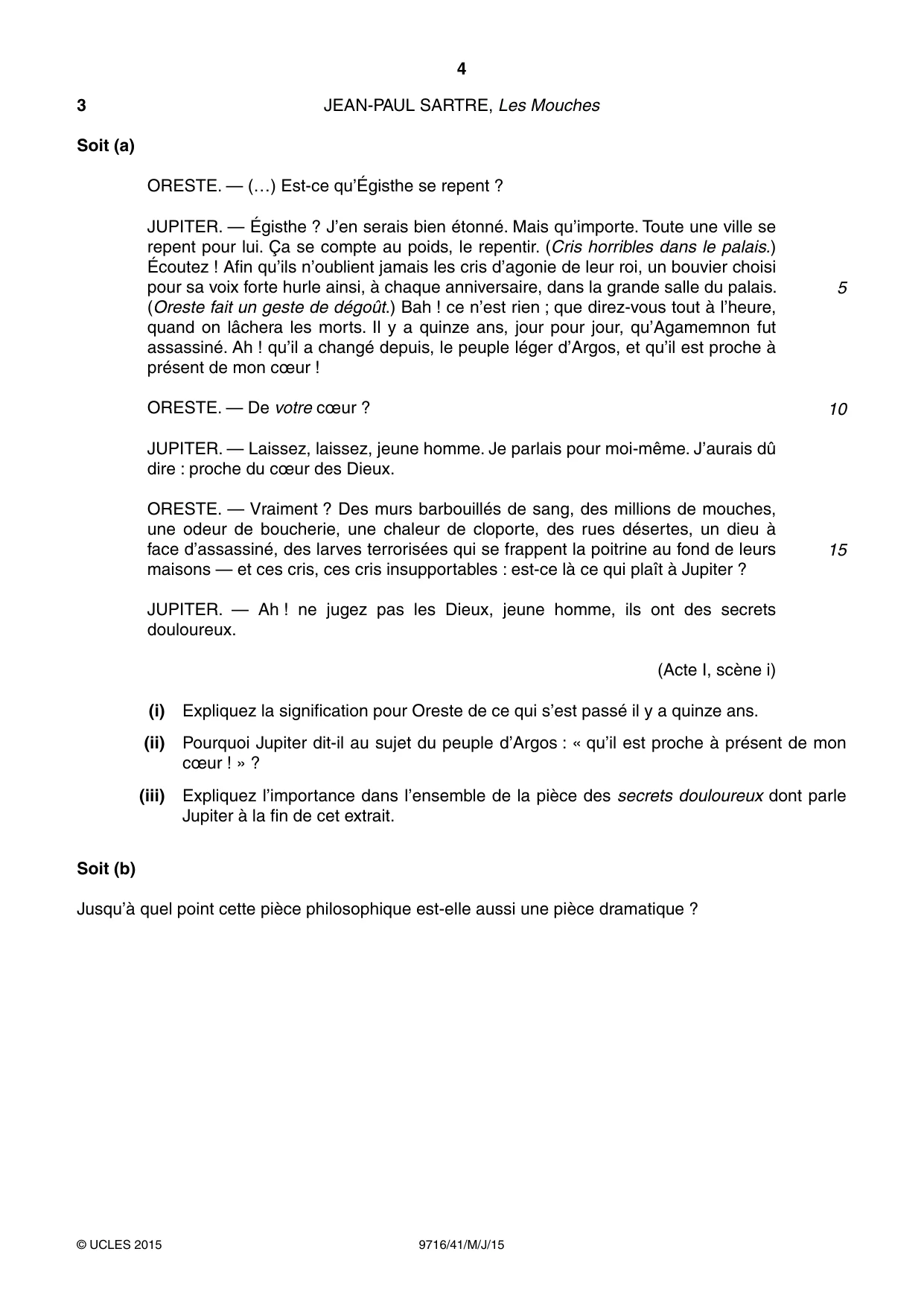 Cambridge A Level French (A Level only) 9716 2015 May/June Paper 4 · Variant 1 question paper, page 4 of 8