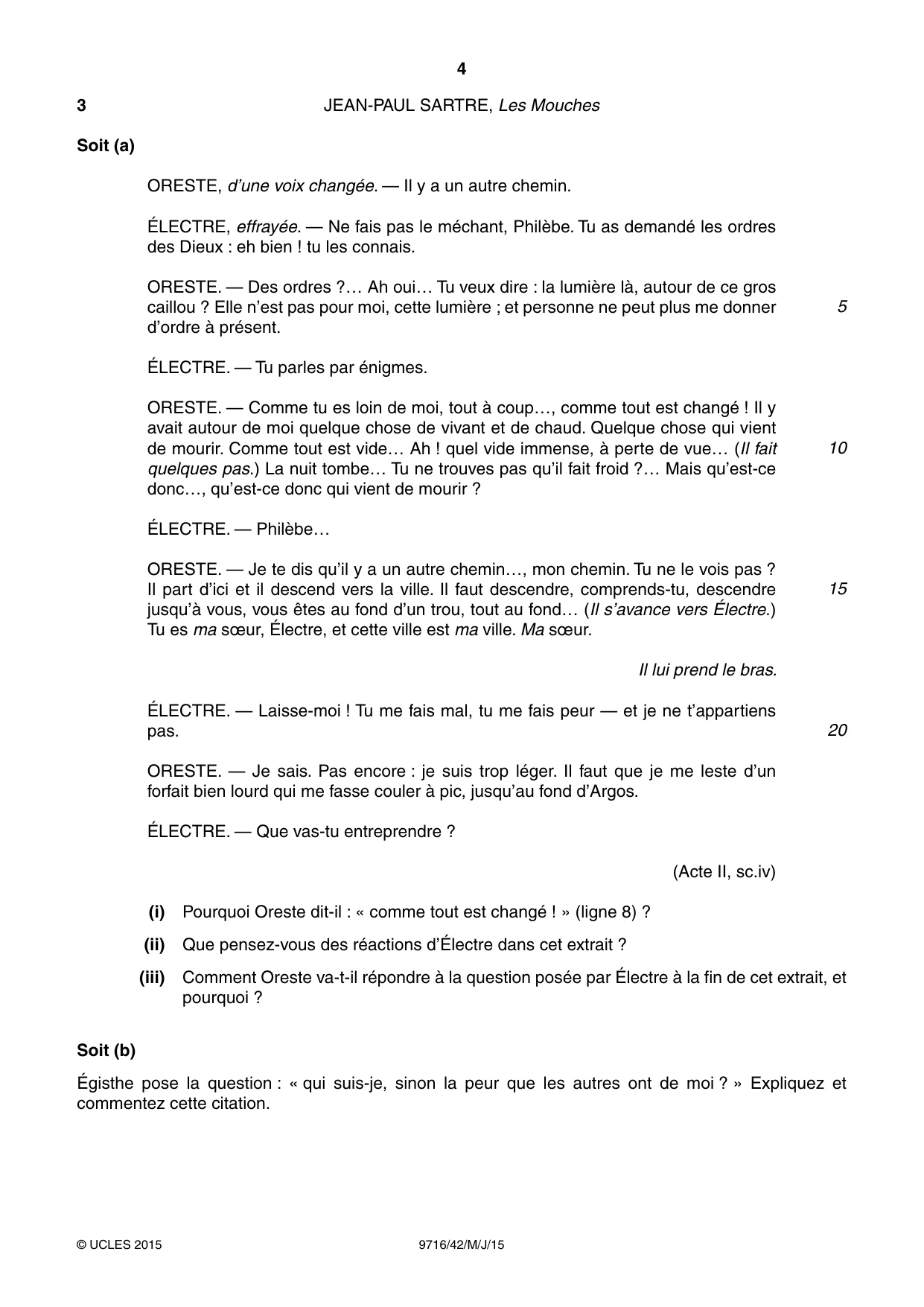 Cambridge A Level French (A Level only) 9716 2015 May/June Paper 4 · Variant 2 question paper, page 4 of 8