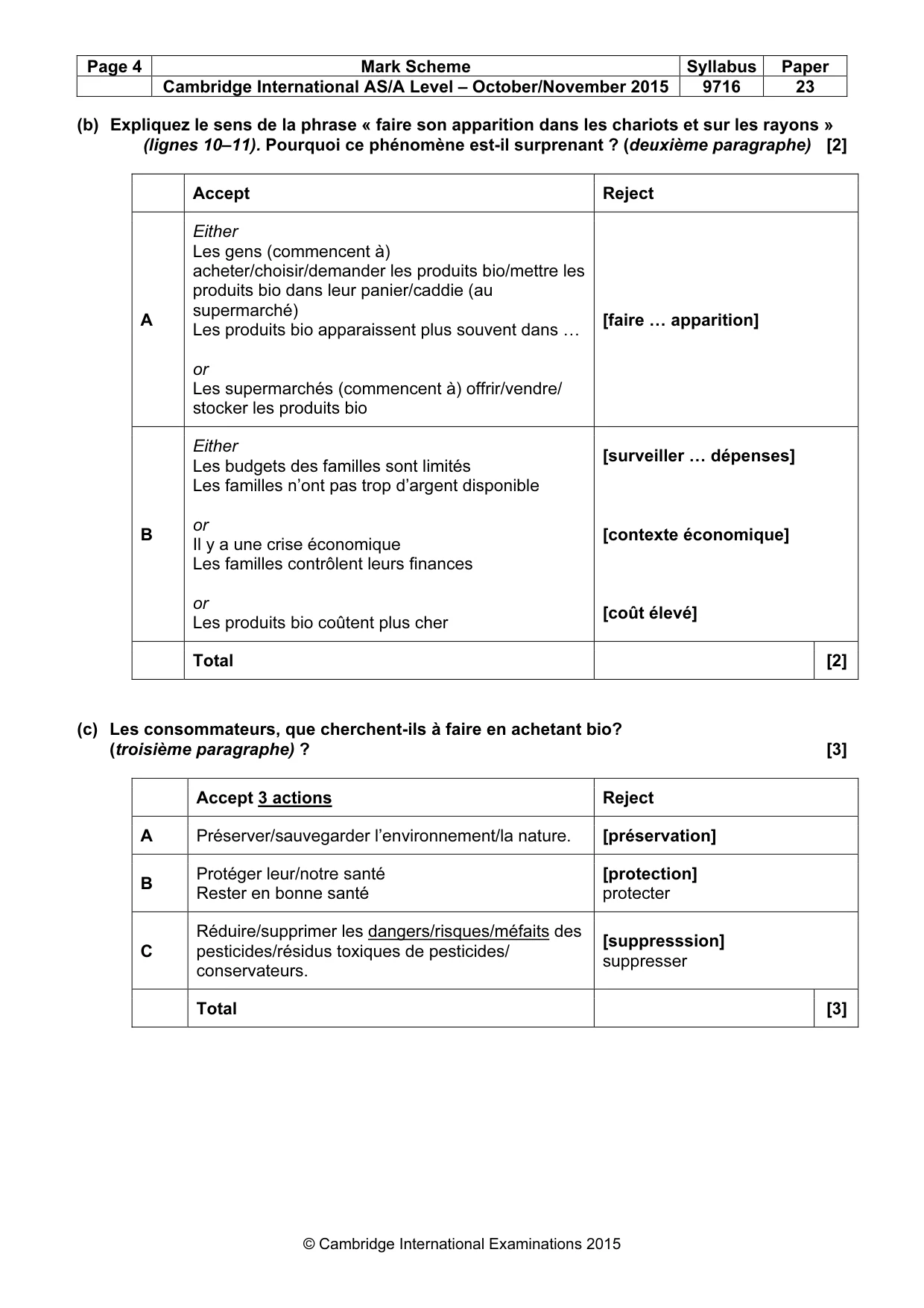 Mark scheme, page 4 of 11