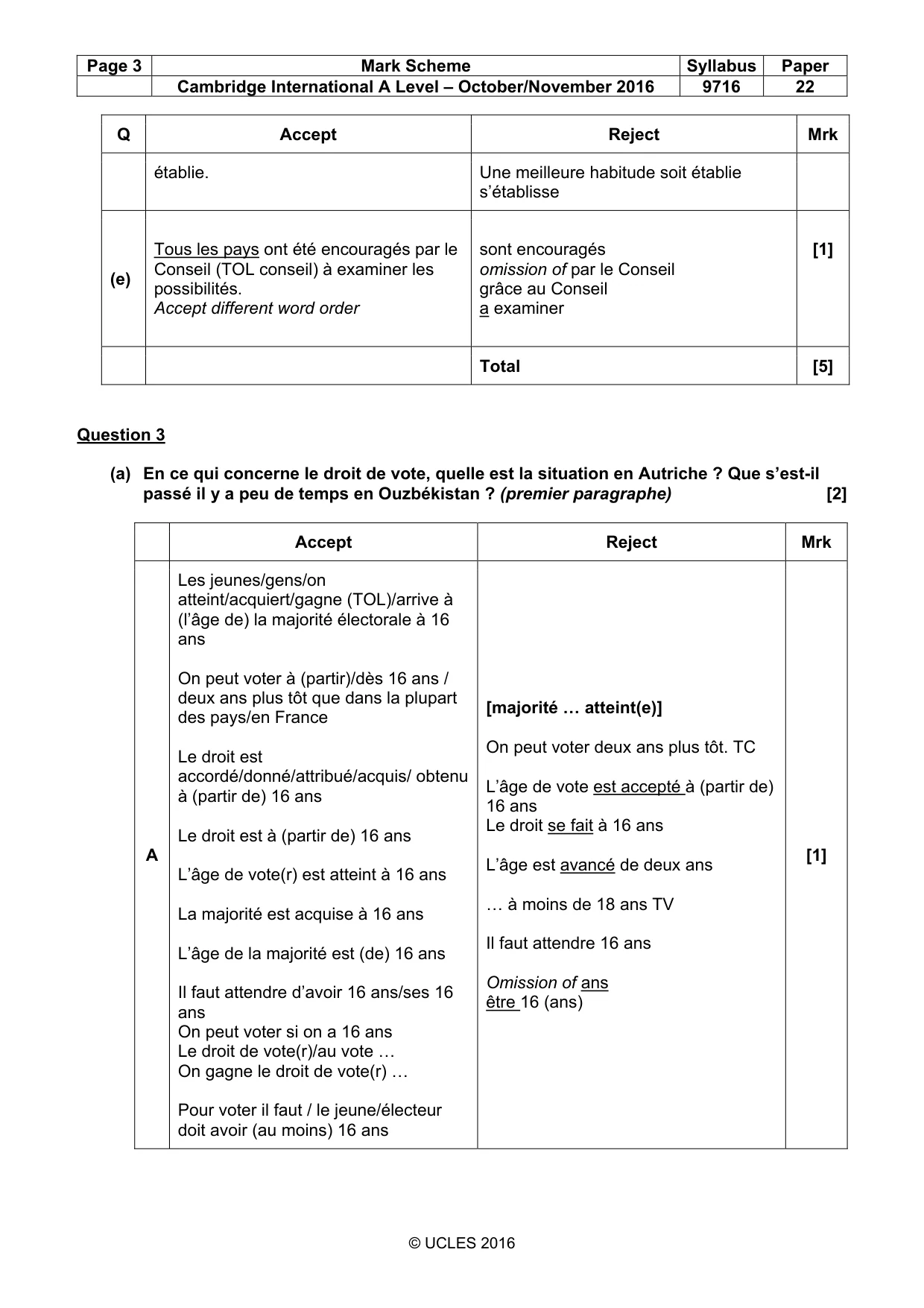 Mark scheme, page 3 of 15
