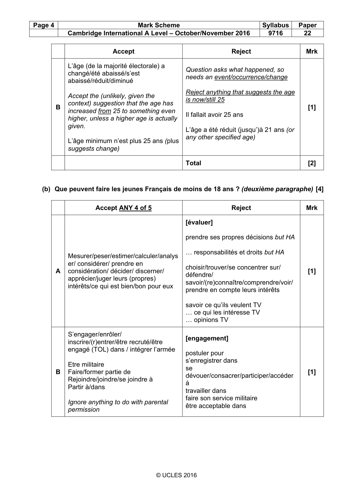 Mark scheme, page 4 of 15