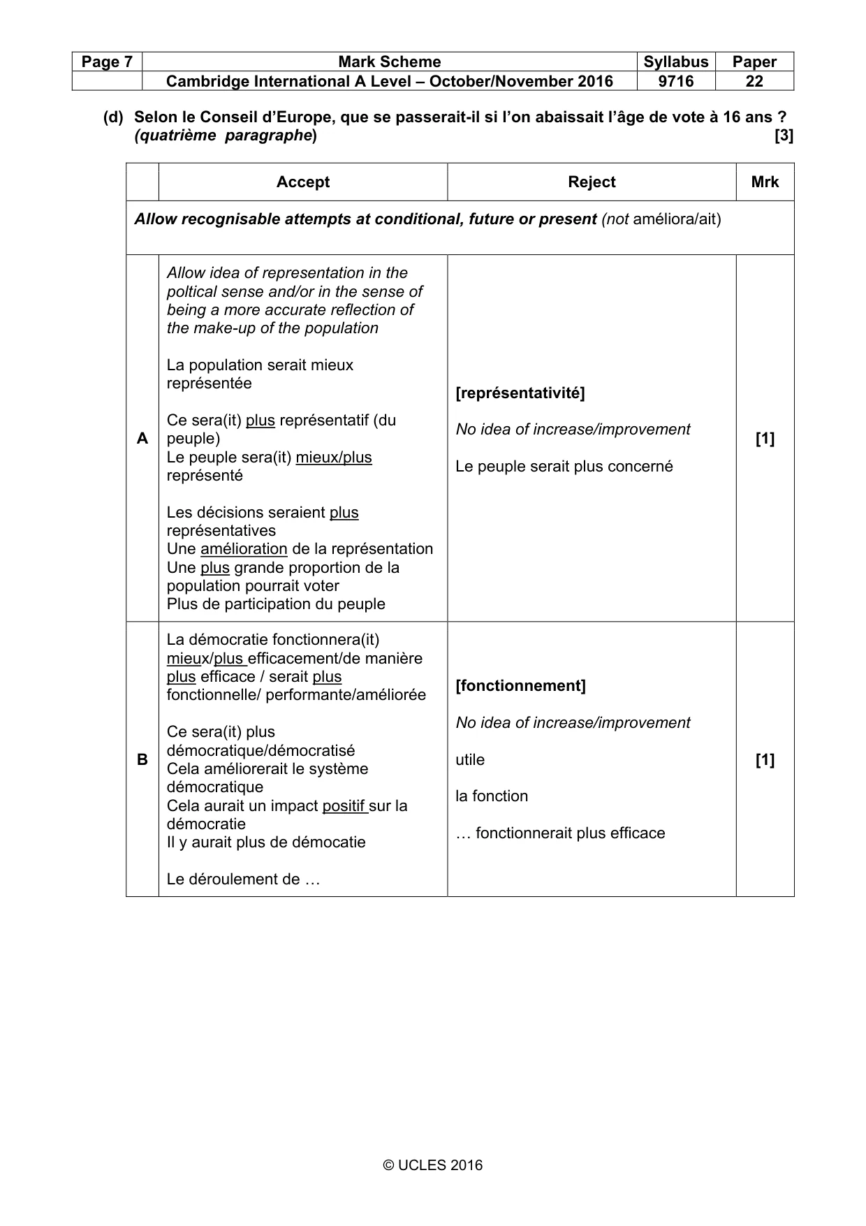 Mark scheme, page 7 of 15