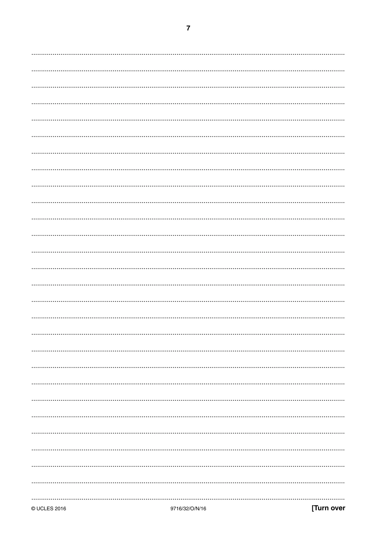 Cambridge A Level French (A Level only) 9716 2016 Oct/Nov Paper 3 · Variant 2 question paper, page 7 of 8